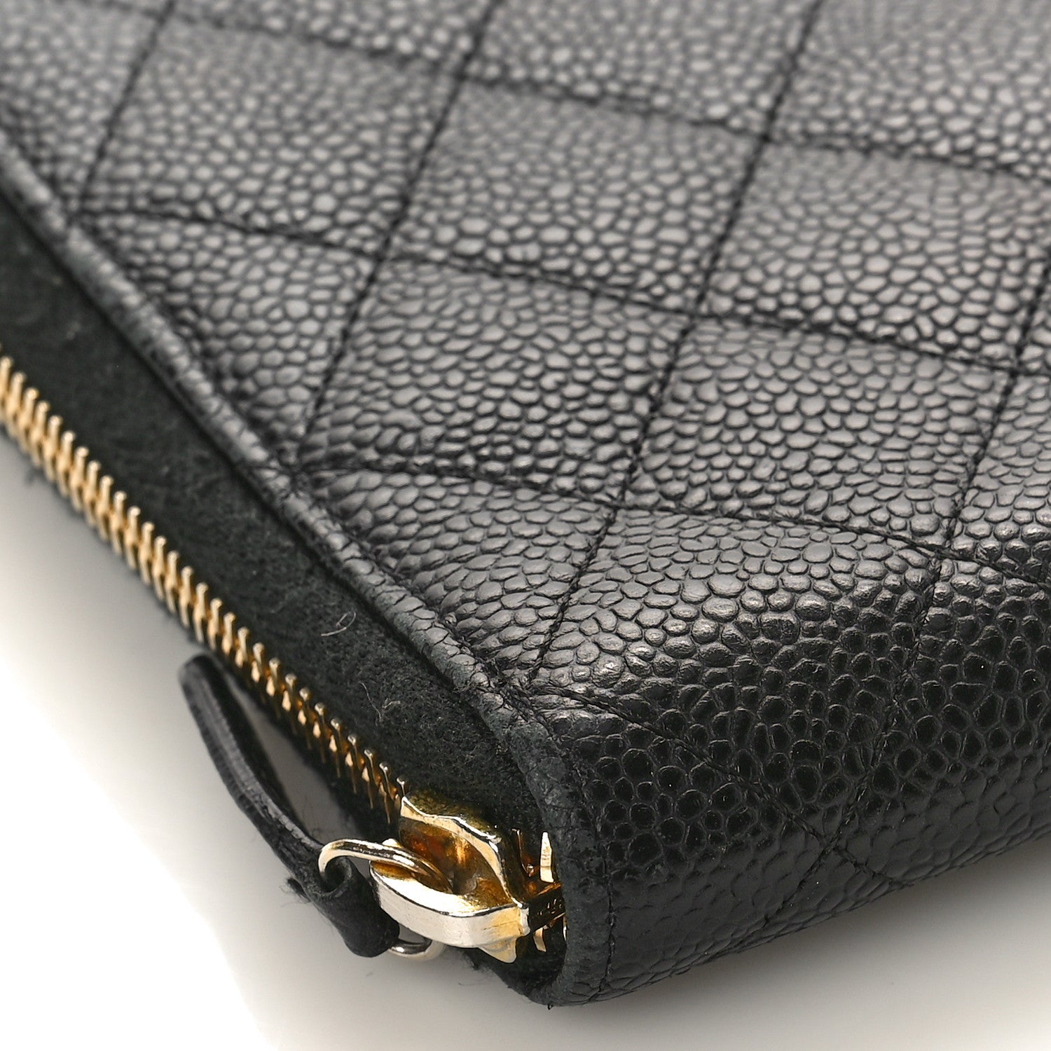Chanel Caviar Quilted Large Zip Around Organizer Wallet Black 8 of 12