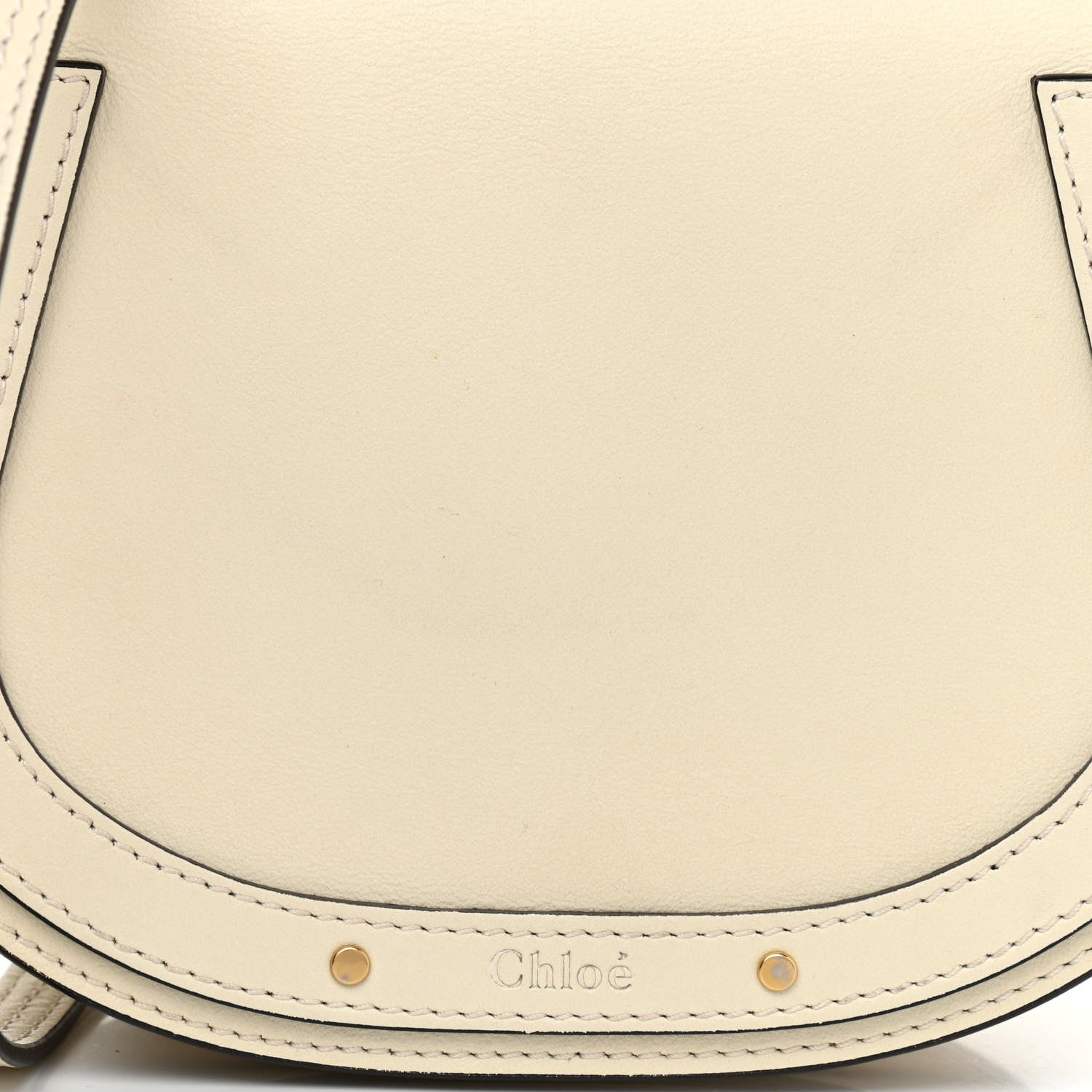 Chloe Calfskin Suede Small Nile Bracelet Bag Off White 7 of 9