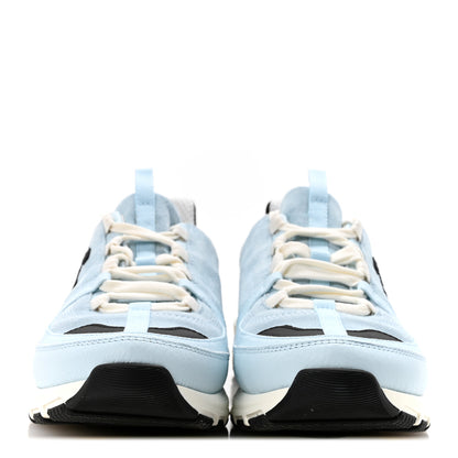 Chanel Suede Calfskin Grosgrain Womens CC Sneakers 40 Light Blue Black 3 of 11