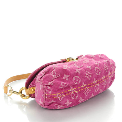 Louis Vuitton Monogram Denim Mini Pleaty Fuchsia 4 of 9