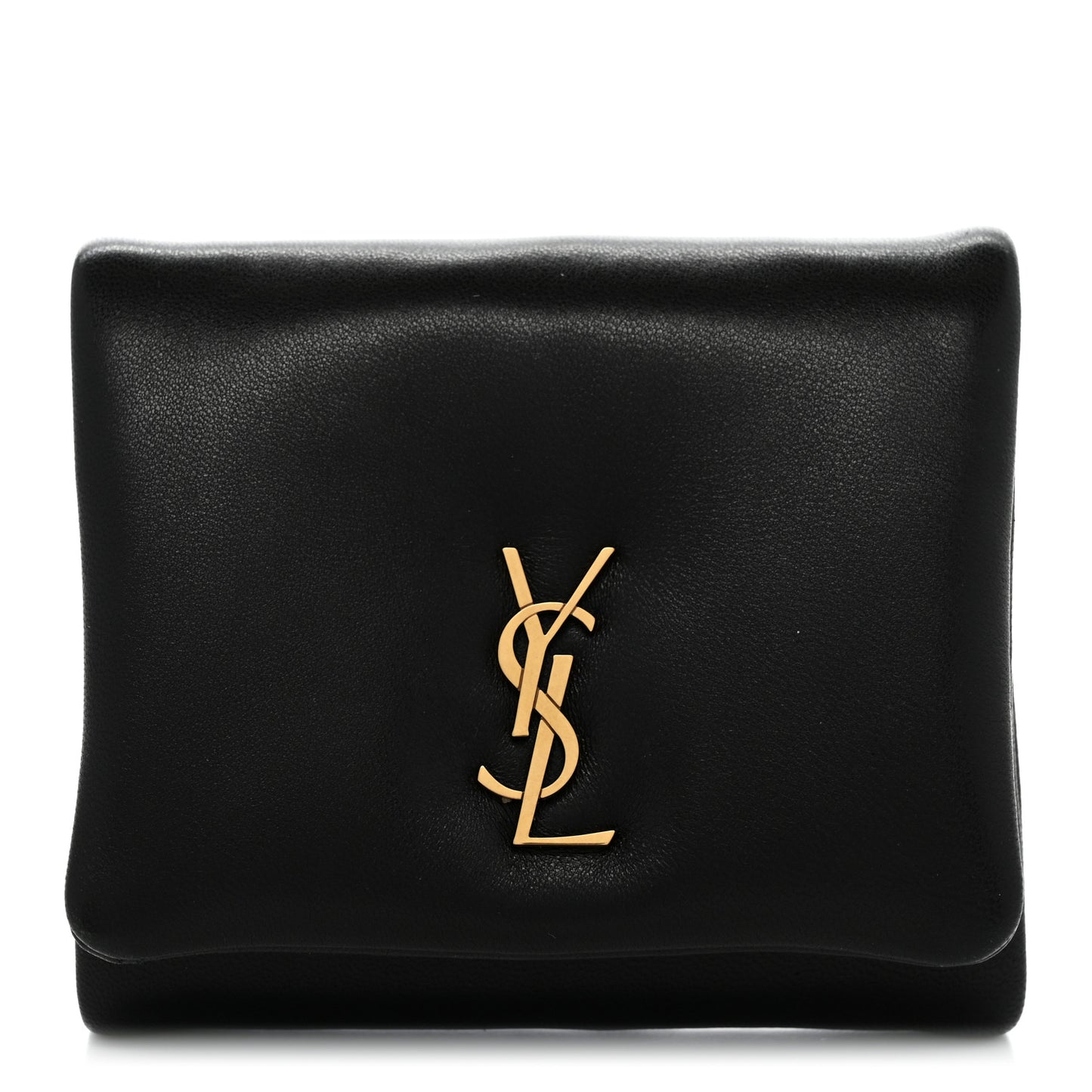 Lambskin Calypso Compact Wallet Black
