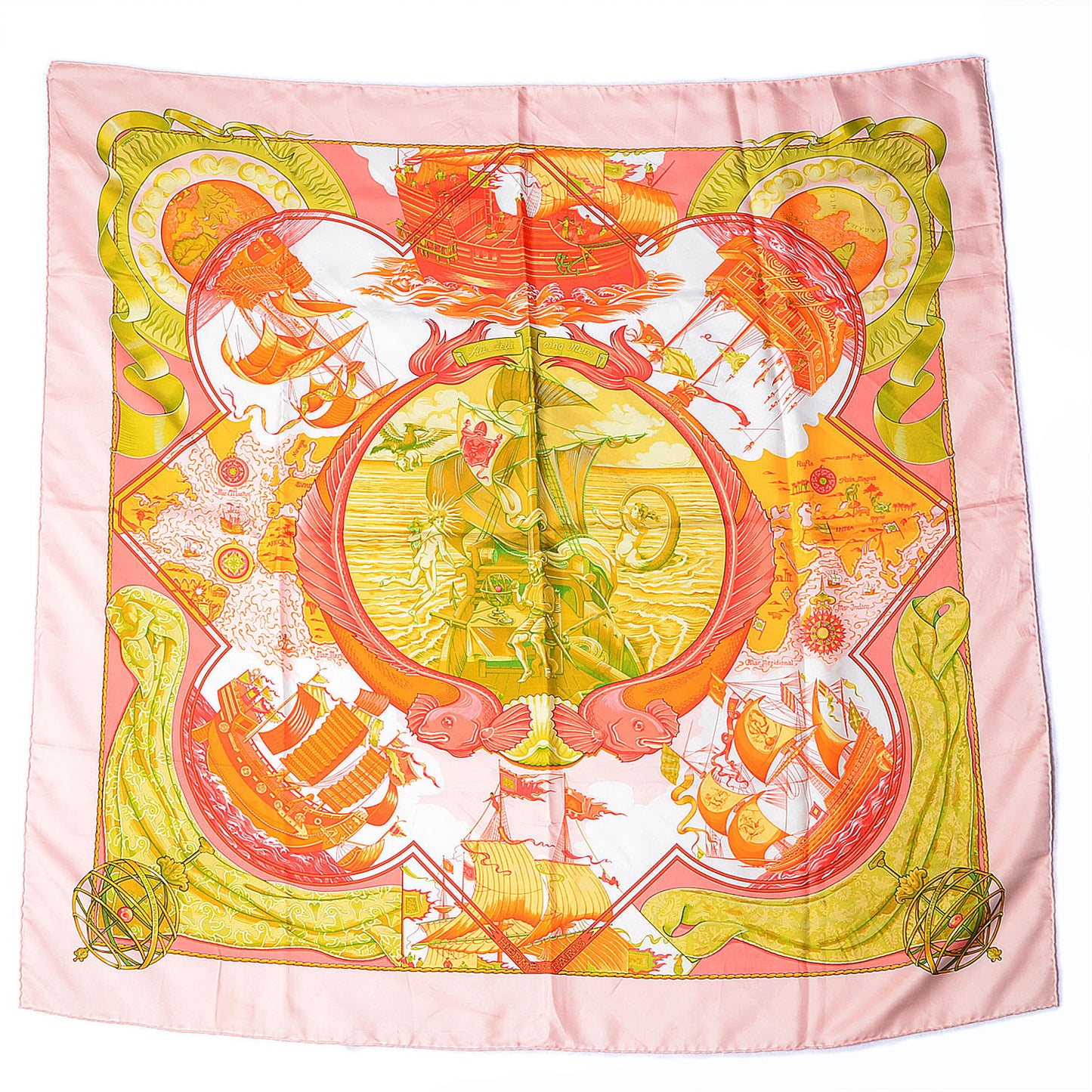 Silk Au-dela des Cinq Mers Scarf 90