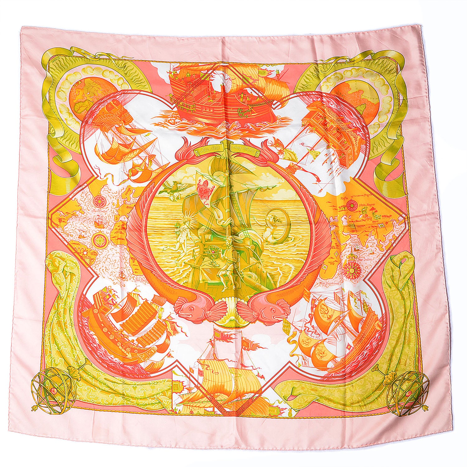 Hermes Silk Au-dela des Cinq Mers Scarf 90 2 of 5