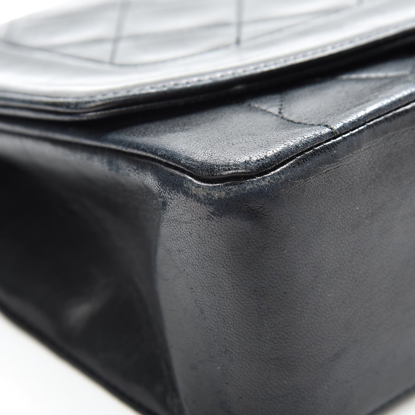 Lambskin Quilted Medium Single Flap Black