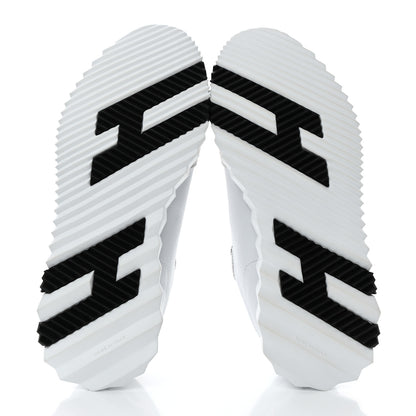 Hermes Goatskin Suede Bouncing Sneakers 37.5 White Black 5 of 10