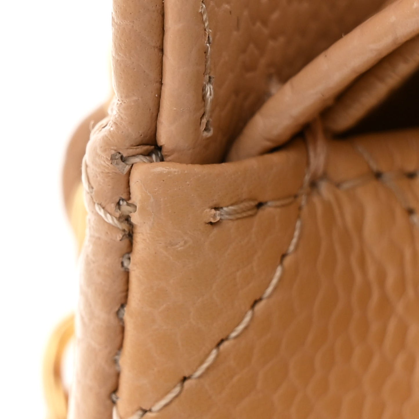Caviar Quilted Small Double Flap Beige