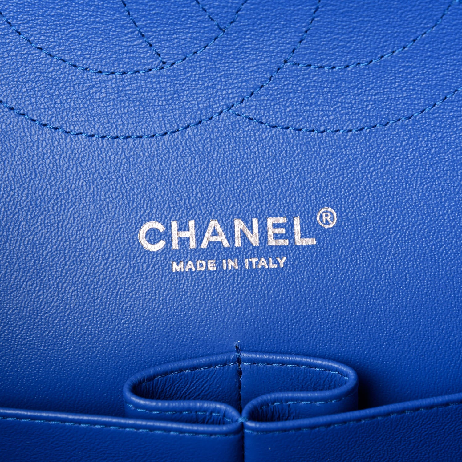 Chanel Lambskin Quilted Jumbo Double Flap Blue 6 of 10