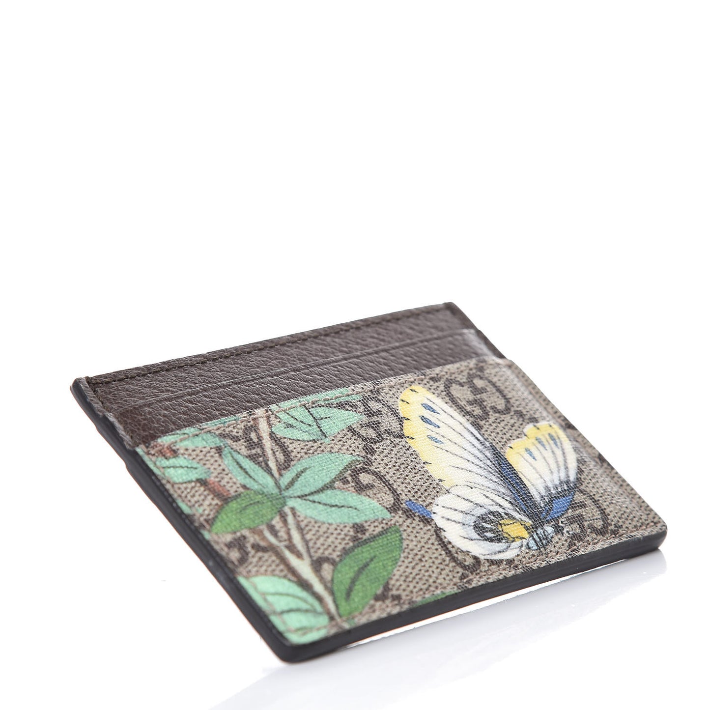 GG Supreme Monogram Tian Card Holder Beige Multicolor New Acero