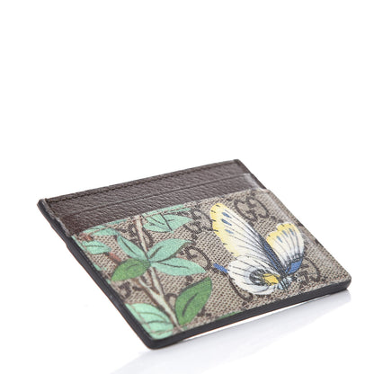 Gucci GG Supreme Monogram Tian Card Holder Beige Multicolor New Acero 4 of 7