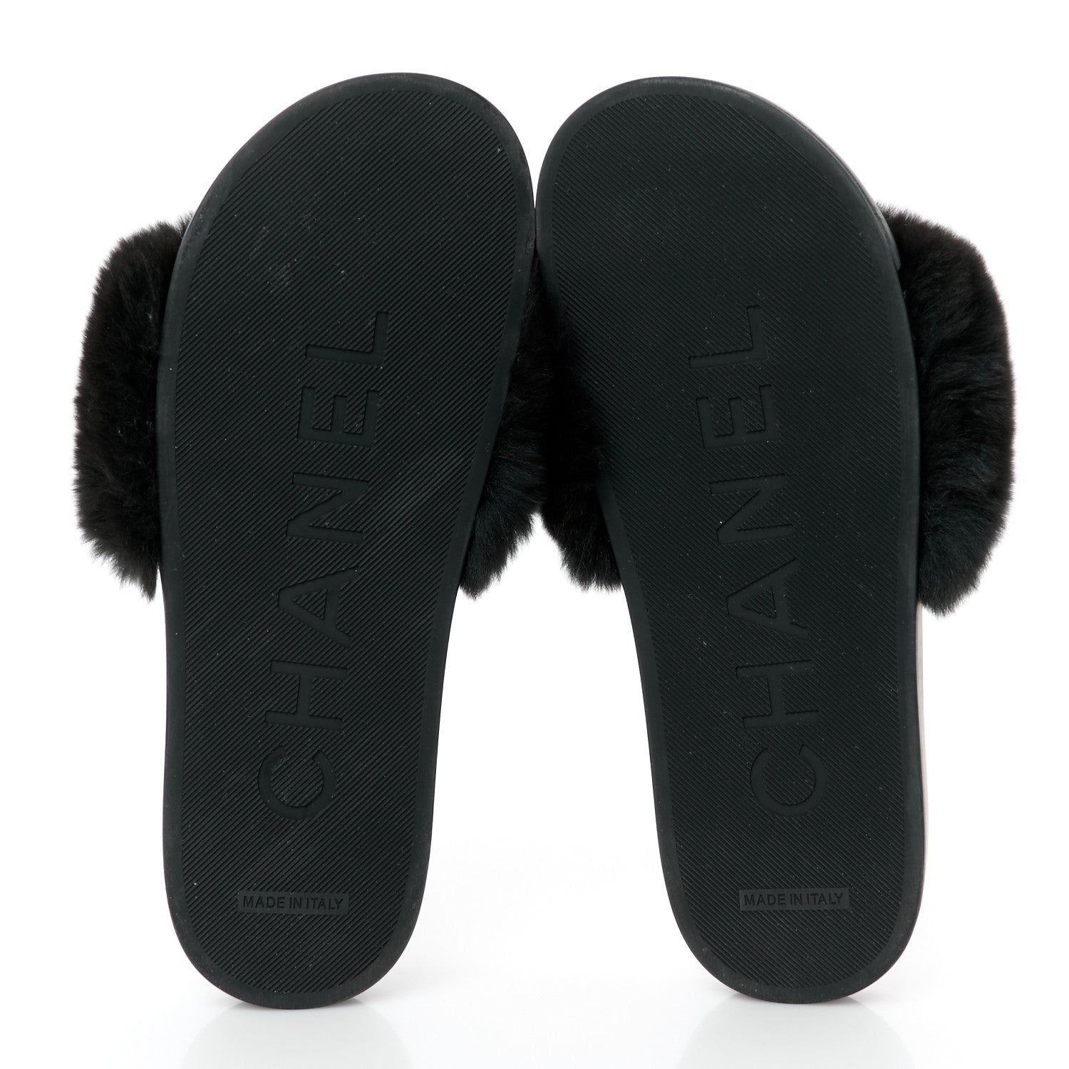 Chanel Orylag Rabbit Fur Mules 38 Black 6 of 9