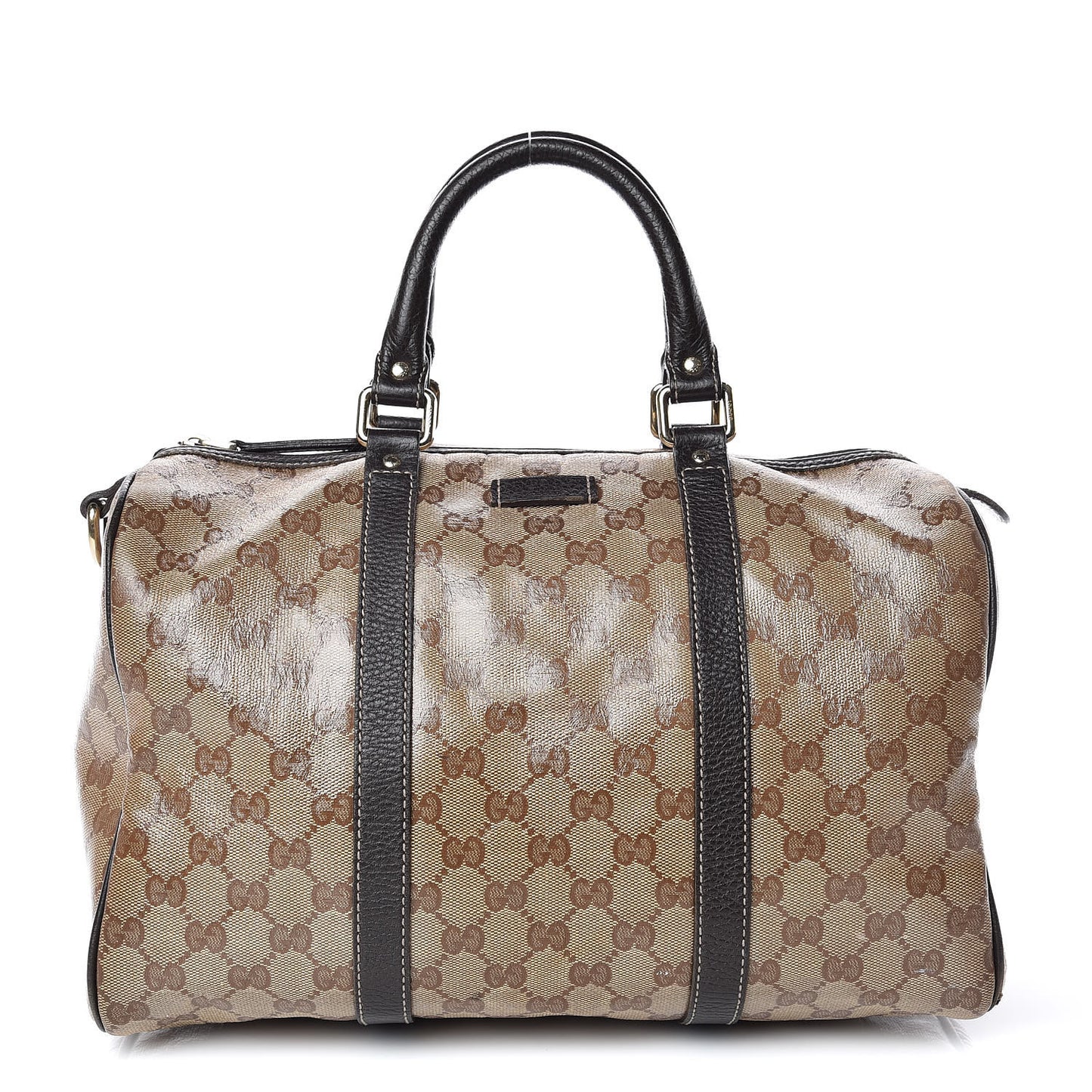 Crystal Monogram Medium Joy Boston Dark Brown
