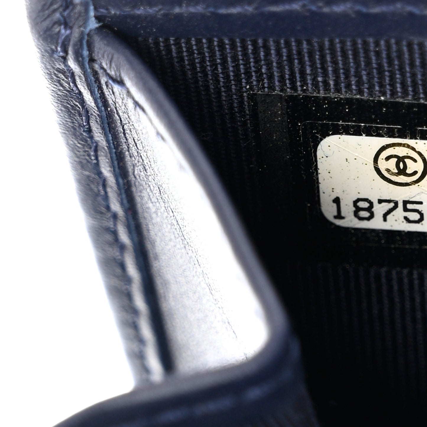 Caviar Quilted Large Zip Around Organizer Wallet Navy