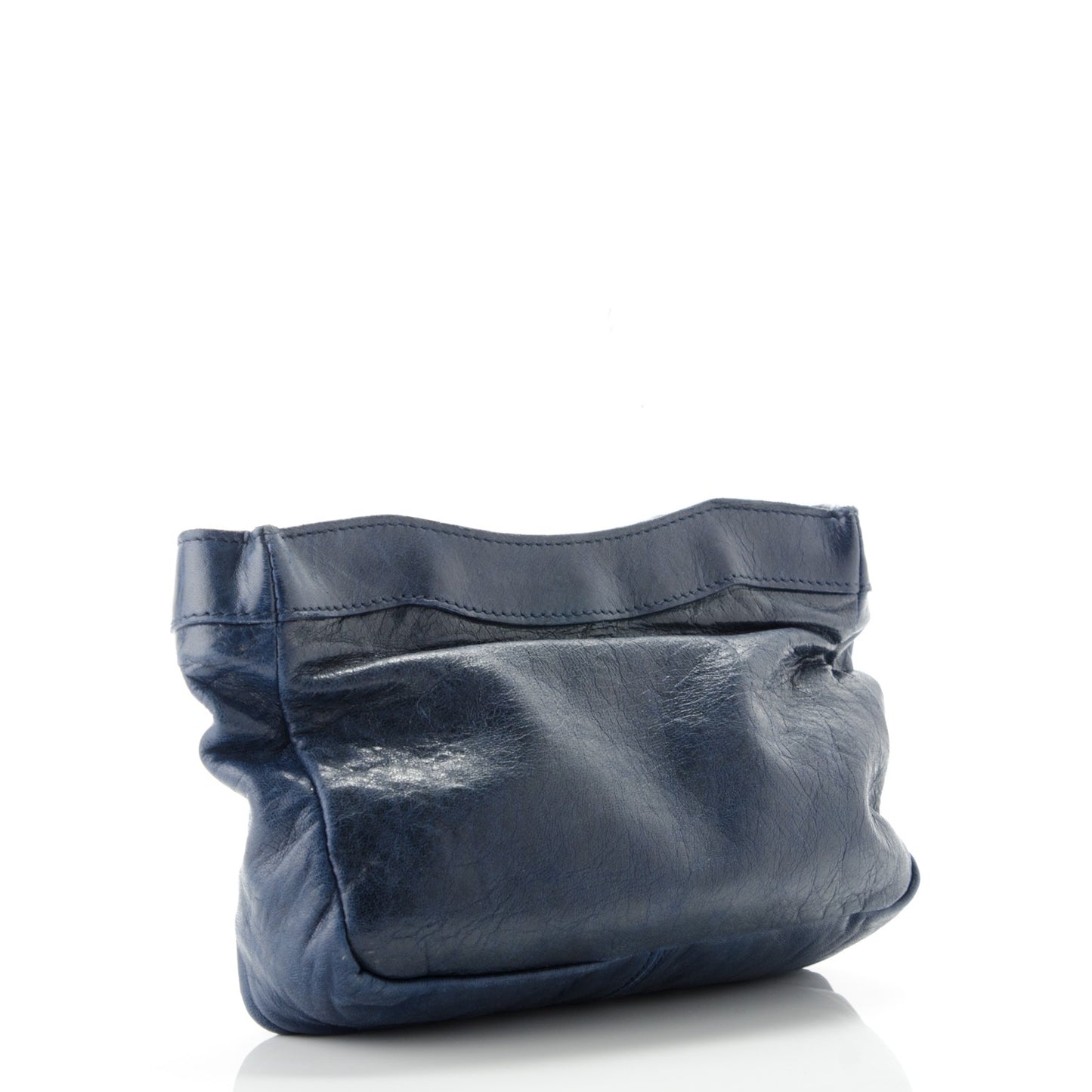 Chevre Classic Hardware Porte Toilette Makeup Clutch Marine
