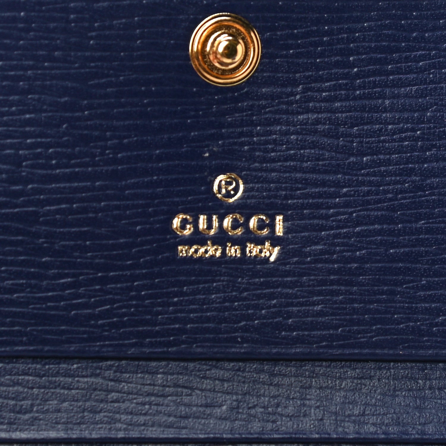 Gucci Shangai Calfskin Polka Dot Horsebit 1955 Card Case Wallet Blue Orange Sailor Blue 6 of 11
