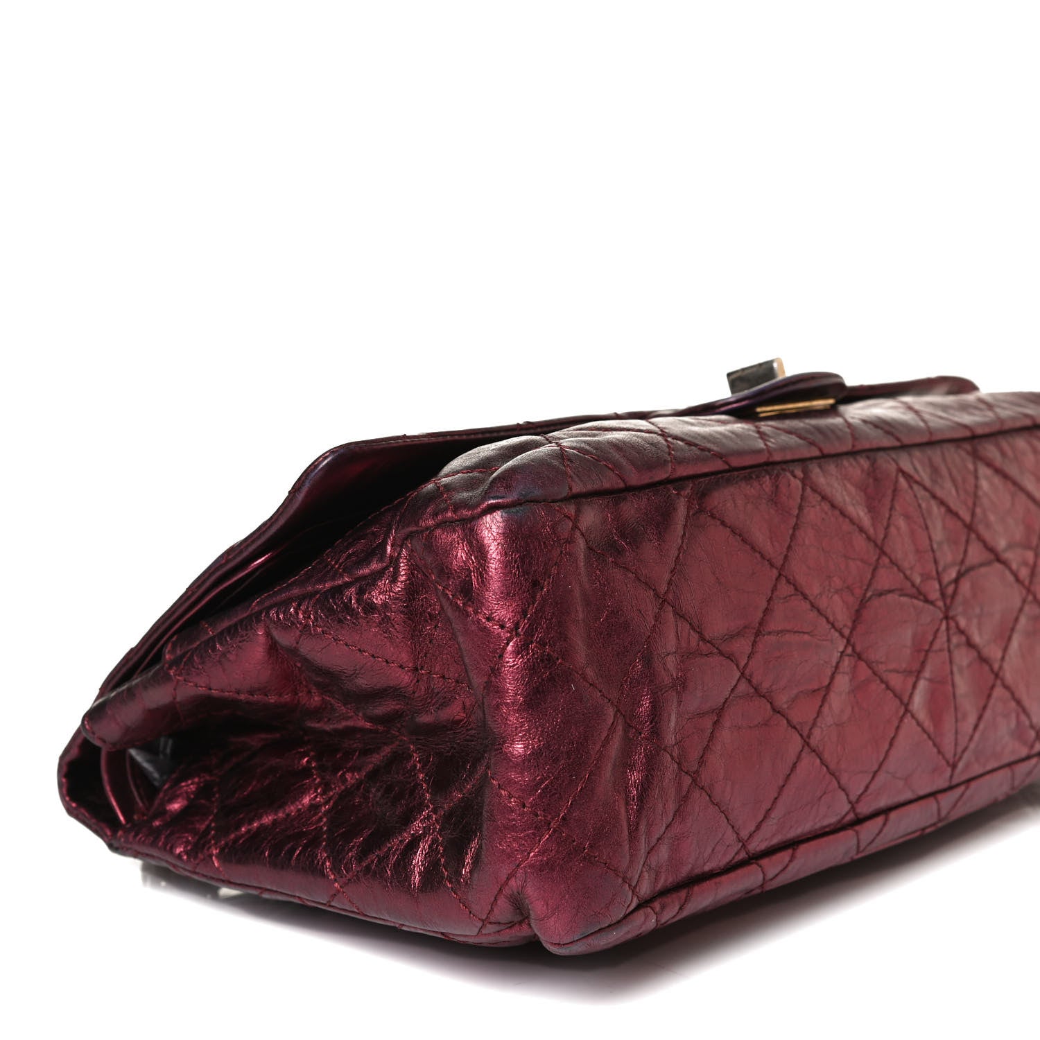 Chanel Metallic Aged Calfskin Quilted 2.55 Reissue 226 Flap Dark Red 10 of 20