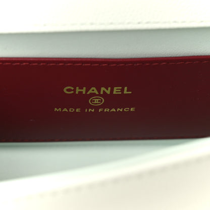 Chanel Shiny Caviar Mini Preppy Coco Shoulder Bag Light Blue 6 of 11