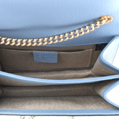 Gucci Dollar Calfskin Small Interlocking G Shoulder Bag Mineral Blue 7 of 14