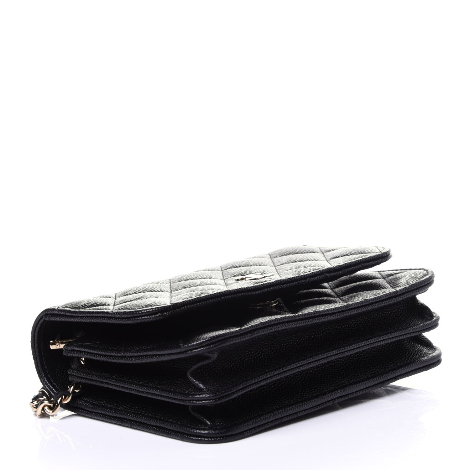 Chanel Caviar Quilted Mini Wallet On Chain WOC Black 4 of 11