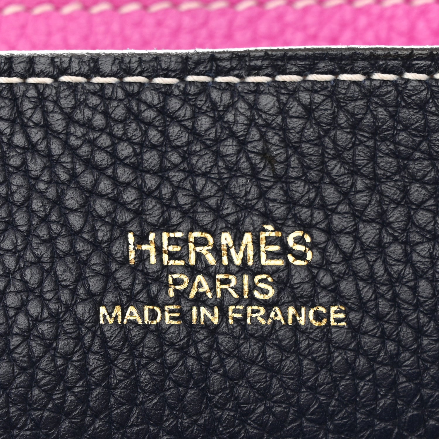 Hermes Taurillon Clemence Double Sens 36 Reversible Tote Bleu Nuit Magnolia 19 of 35