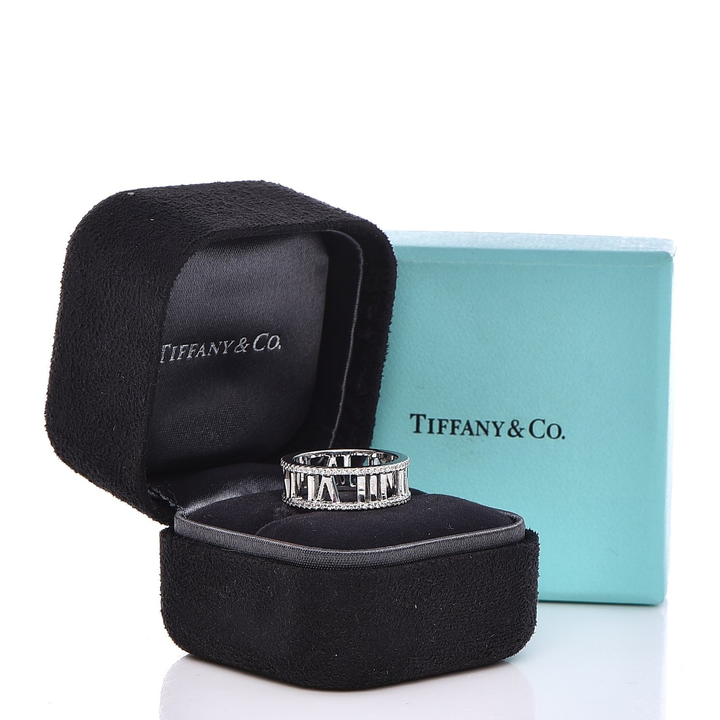 18K White Gold Diamond Atlas Open Pave Ring 6