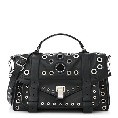 Proenza Schouler Lambskin Grommets Medium PS1 Satchel Black 1 of 11