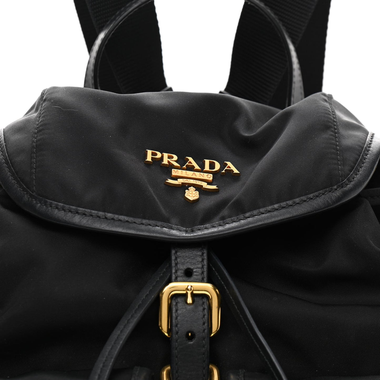 Tessuto Nylon Soft Calfskin Backpack Black