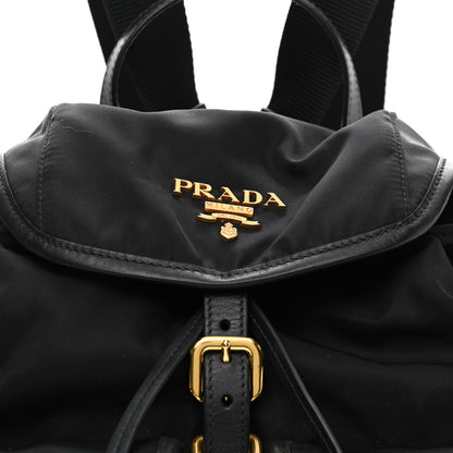 Prada Tessuto Nylon Soft Calfskin Backpack Black 8 of 10