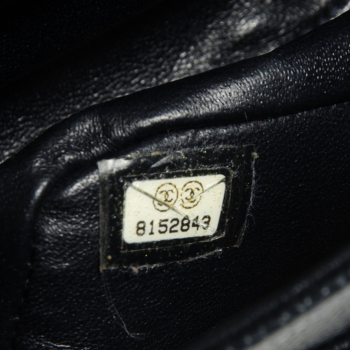 Caviar Medium Double Flap Navy Blue