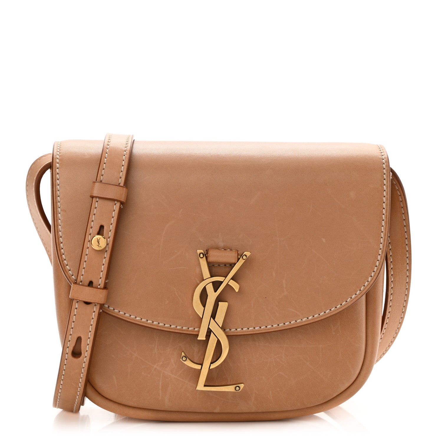 Saint Laurent Smooth Vintage Calfskin Small Kaia Satchel Brown Gold 1 of 9