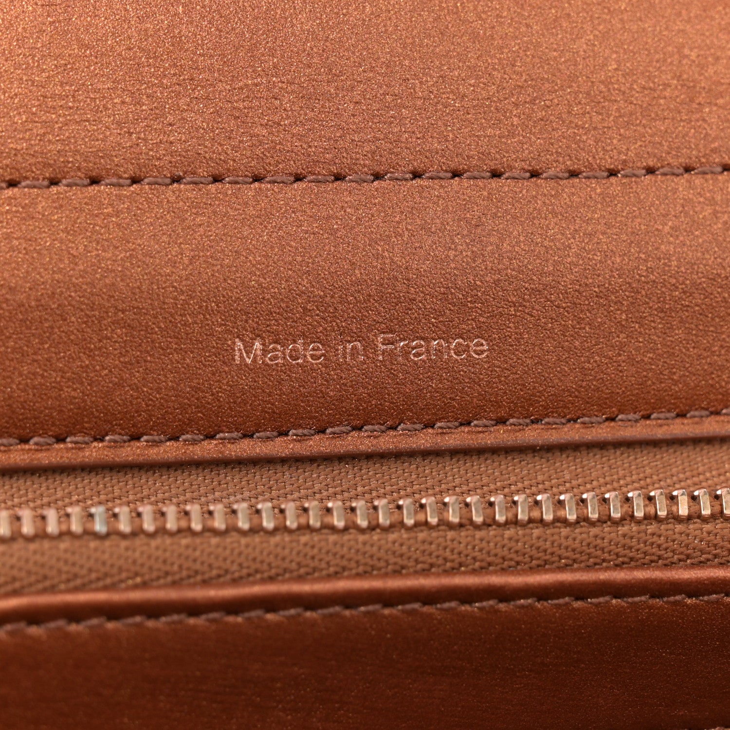 Delvaux Metallic Calfskin MM Brillant Satchel Bronze 8 of 13