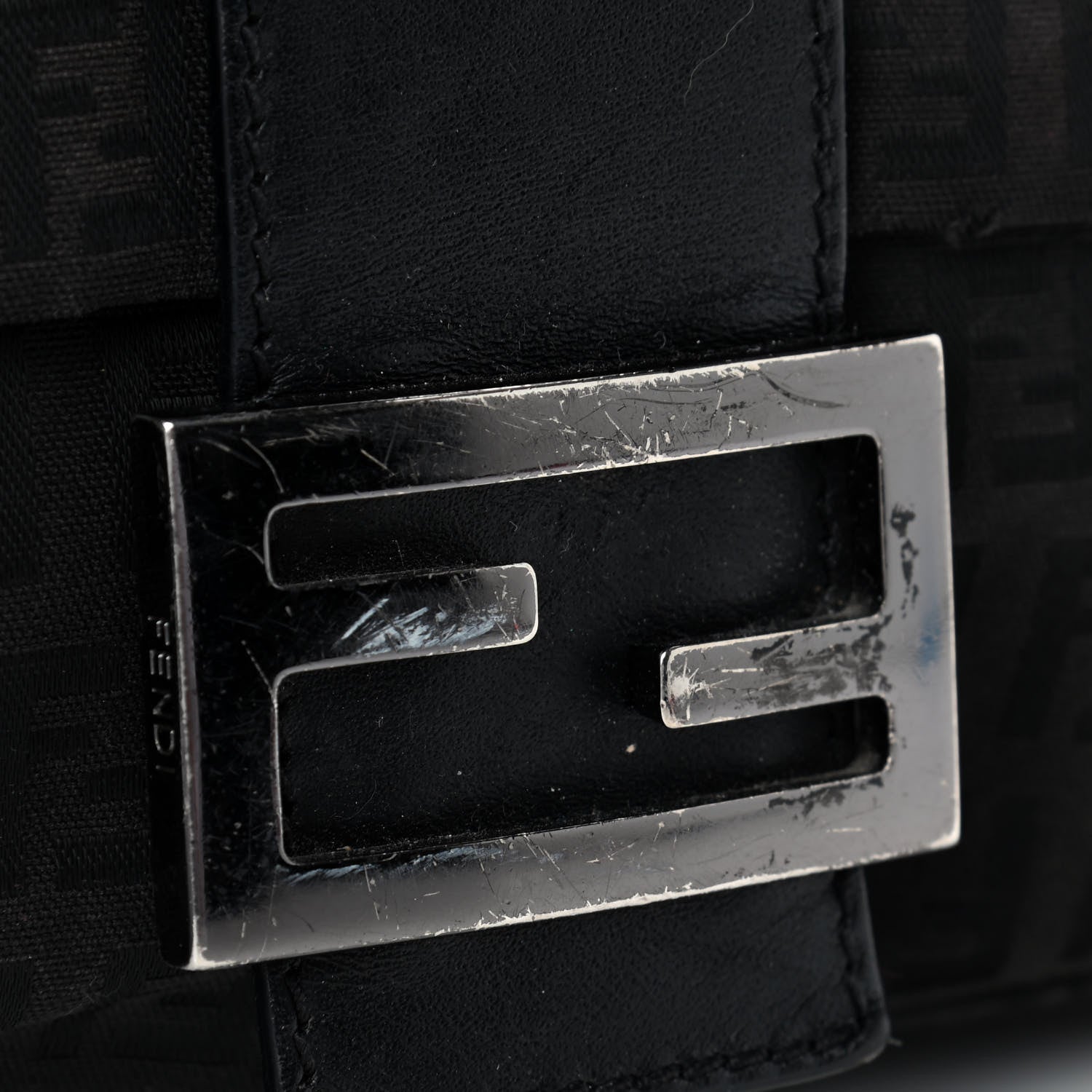 Fendi Zucchino Mama Baguette Black 8 of 9