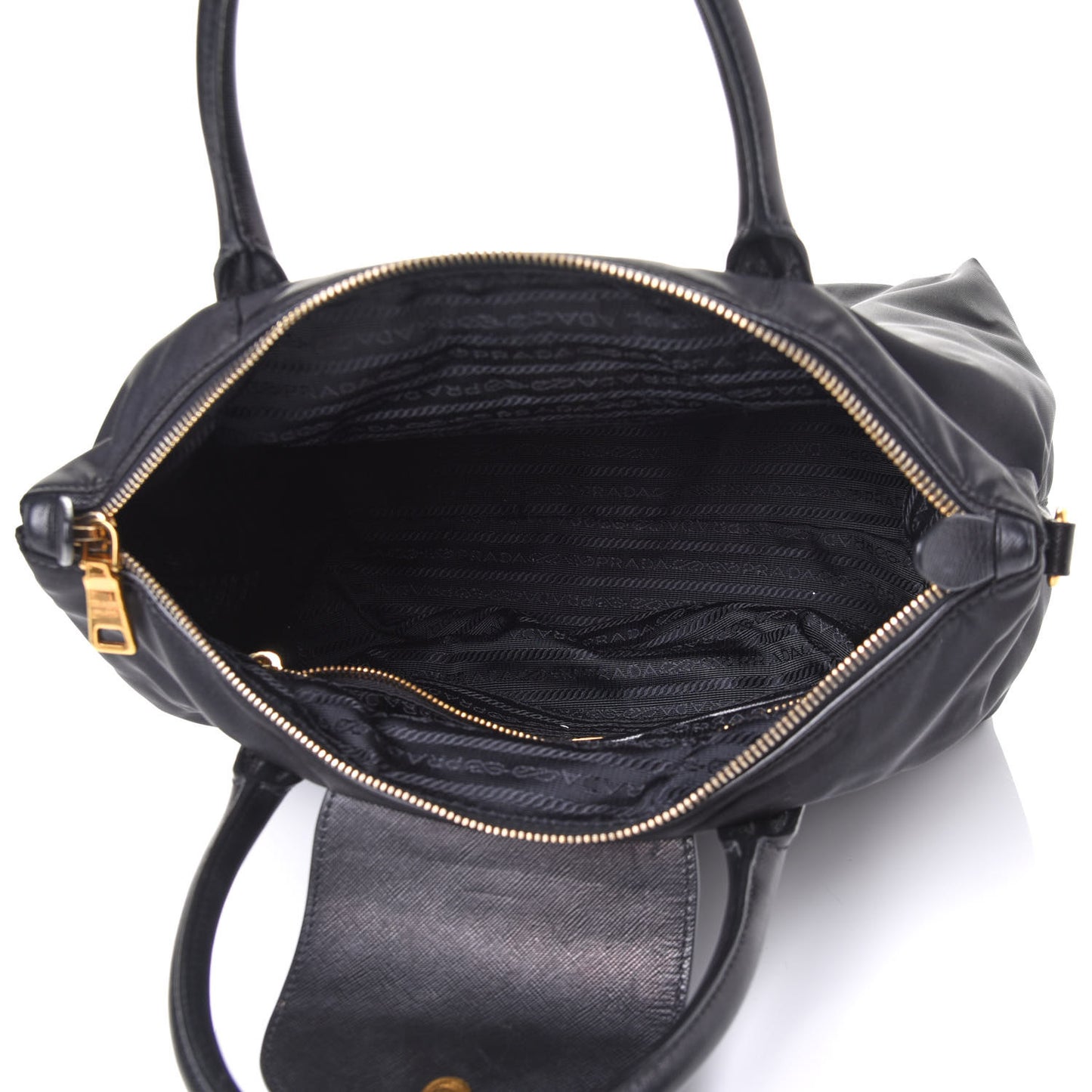 Tessuto Nylon Saffiano Tote Black
