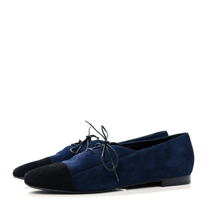Hermes Suede Cap Toe Lace Up Oxfords 39.5 3 of 8