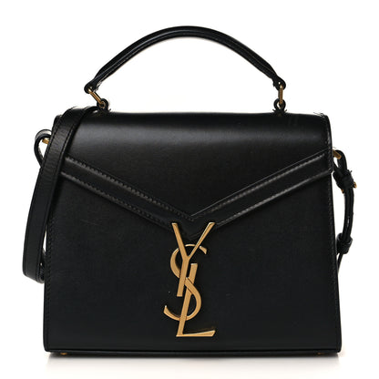Saint Laurent Calfskin Mini Classic Monogram Cassandra Top Handle Black 1 of 8