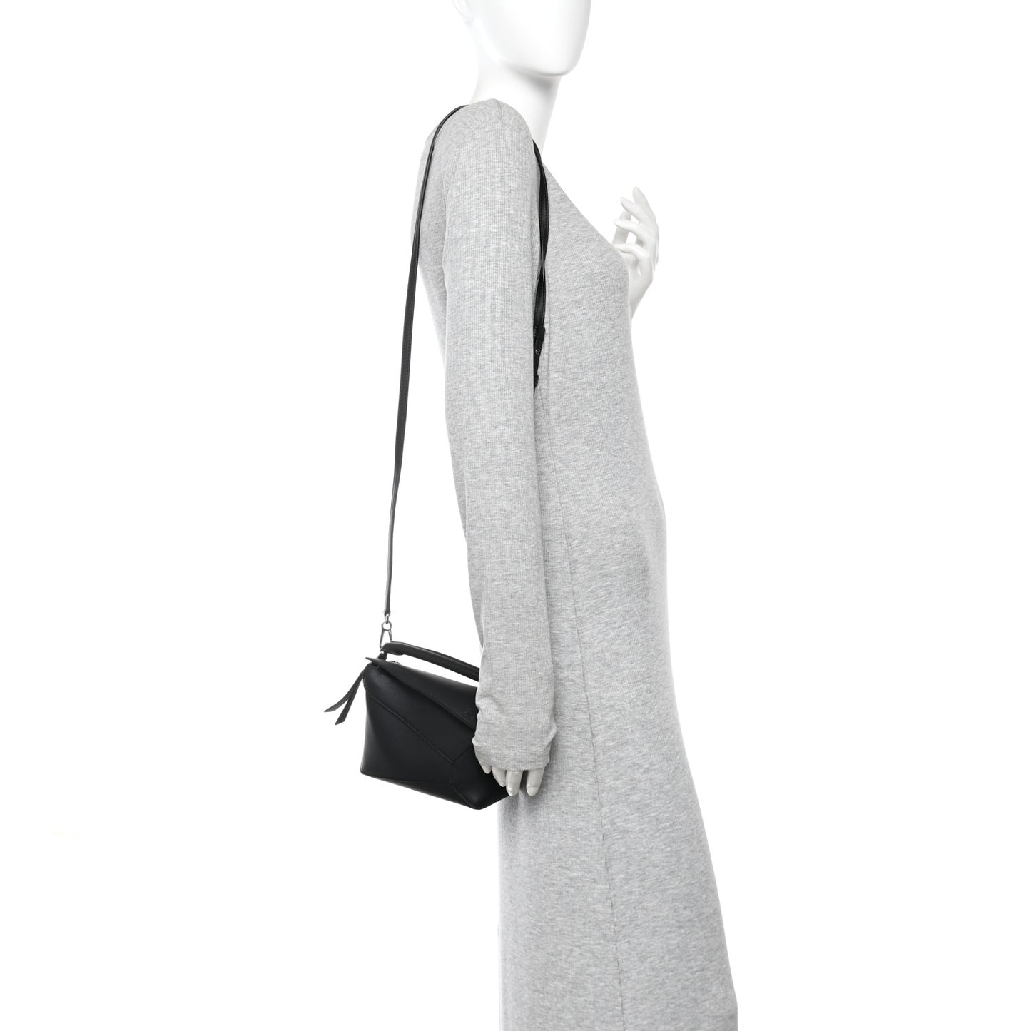 Calfskin Mini Puzzle Bag Black