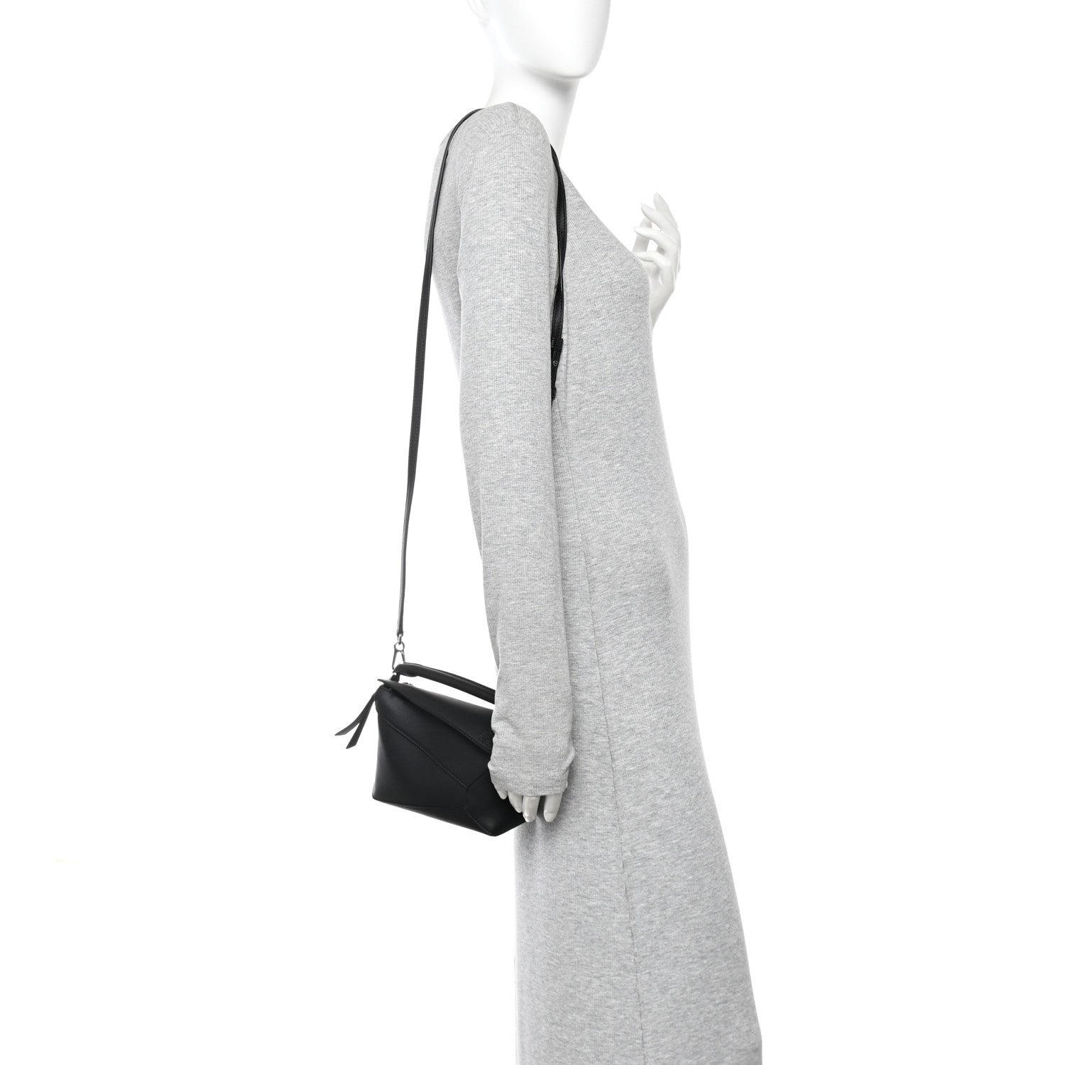 Loewe Calfskin Mini Puzzle Bag Black 2 of 9
