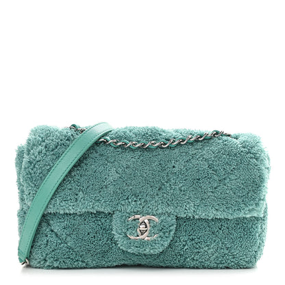 Chanel Lambskin Calfskin Mixed Fibers Quilted Medium Flap Green 1 of 11