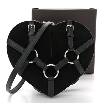 Alaia Suede Goatskin Harness Le Coeur Bag Black 10 of 10