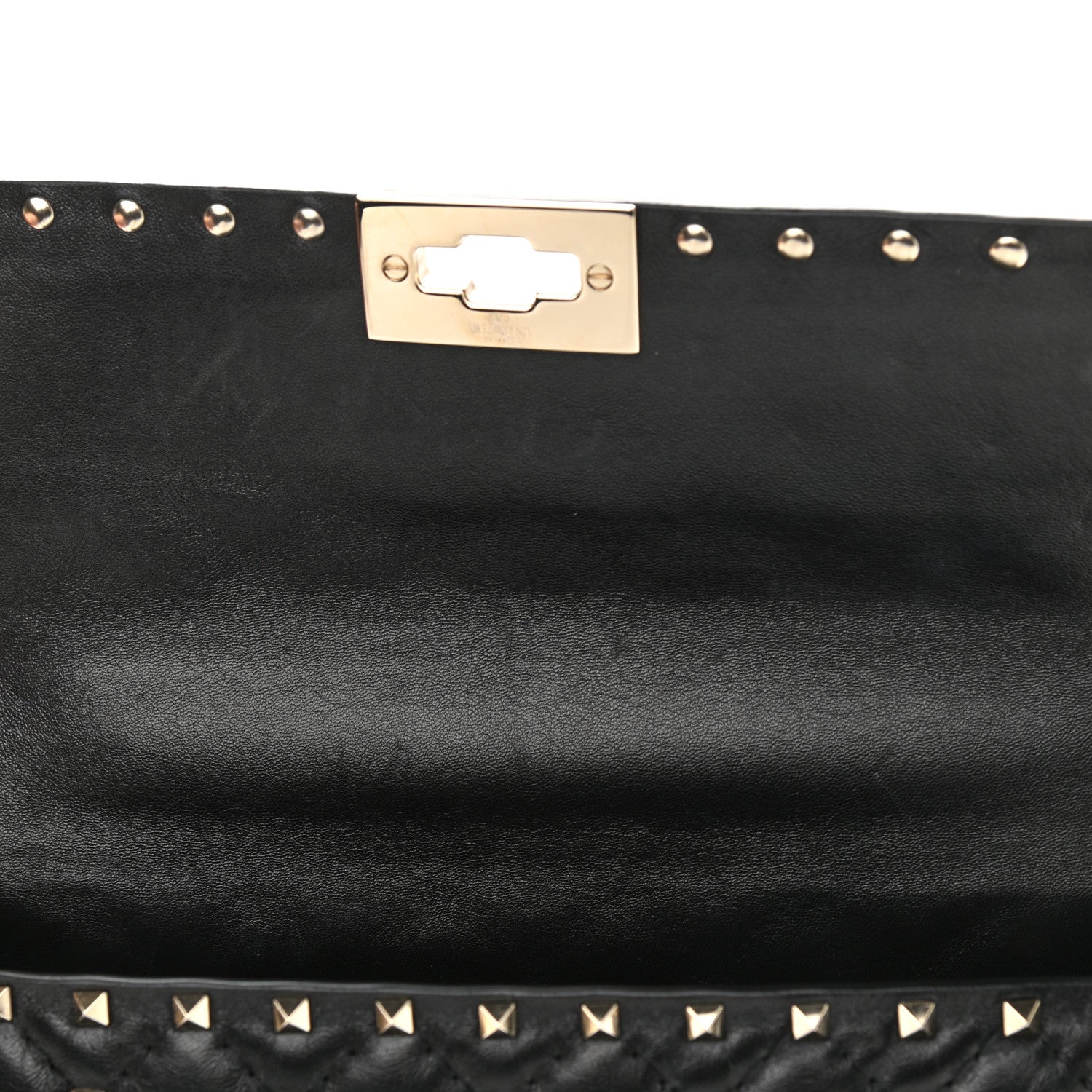 Valentino Garavani Lambskin Medium Rockstud Spike Shoulder Bag Black 10 of 11