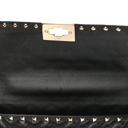 Valentino Garavani Lambskin Medium Rockstud Spike Shoulder Bag Black 10 of 11