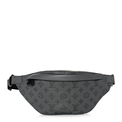 Louis Vuitton Calfskin Monogram Shadow Discovery Bumbag PM Gray 1 of 11