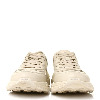 Gucci Calfskin Logo Mens Rhyton Sneakers 9 Ivory 2 of 10