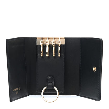 Chanel Goatskin CC 4 Key Holder Black 5 of 12