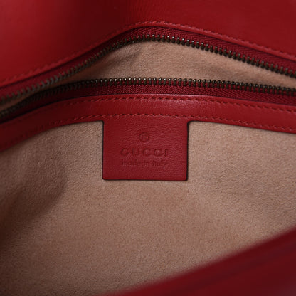 Gucci Calfskin Matelasse Small GG Marmont Shoulder Bag Hibiscus Red 6 of 8