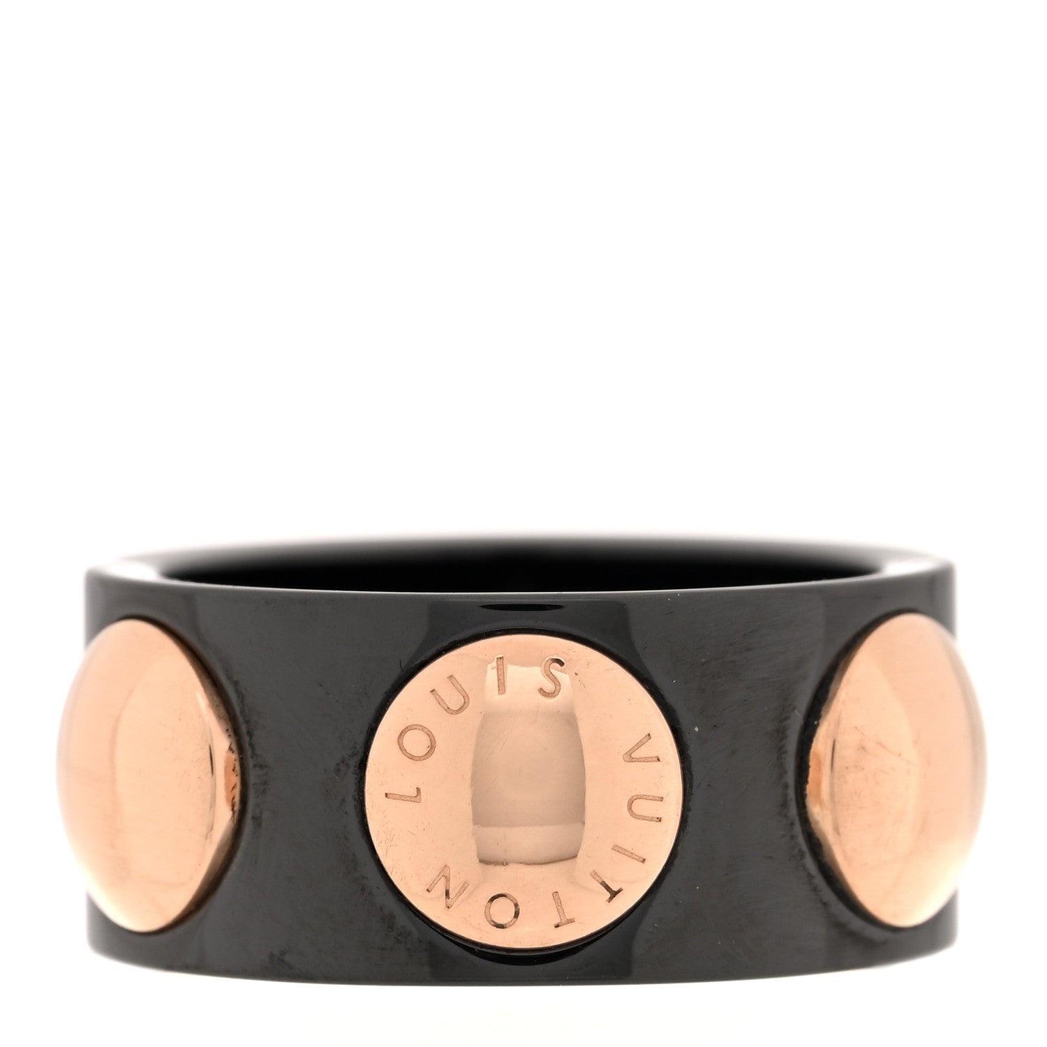 Louis Vuitton 18K Pink Gold Ceramic Grandberg Ring 57 8 1 of 4