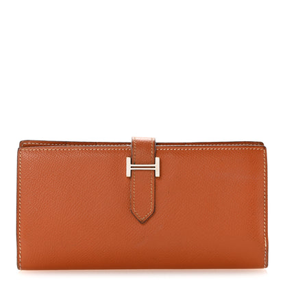 Hermes Epsom Bearn Gusset Wallet Gold 1 of 11