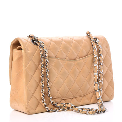 Chanel Lambskin Quilted Medium Double Flap Beige 4 of 19