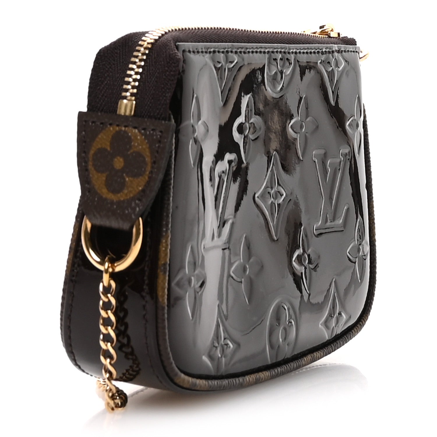 Louis Vuitton Vernis Monogram Mini Pochette Accessories Amarante