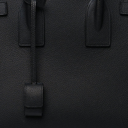 Saint Laurent Grained Calfskin Small Sac De Jour Black 9 of 13