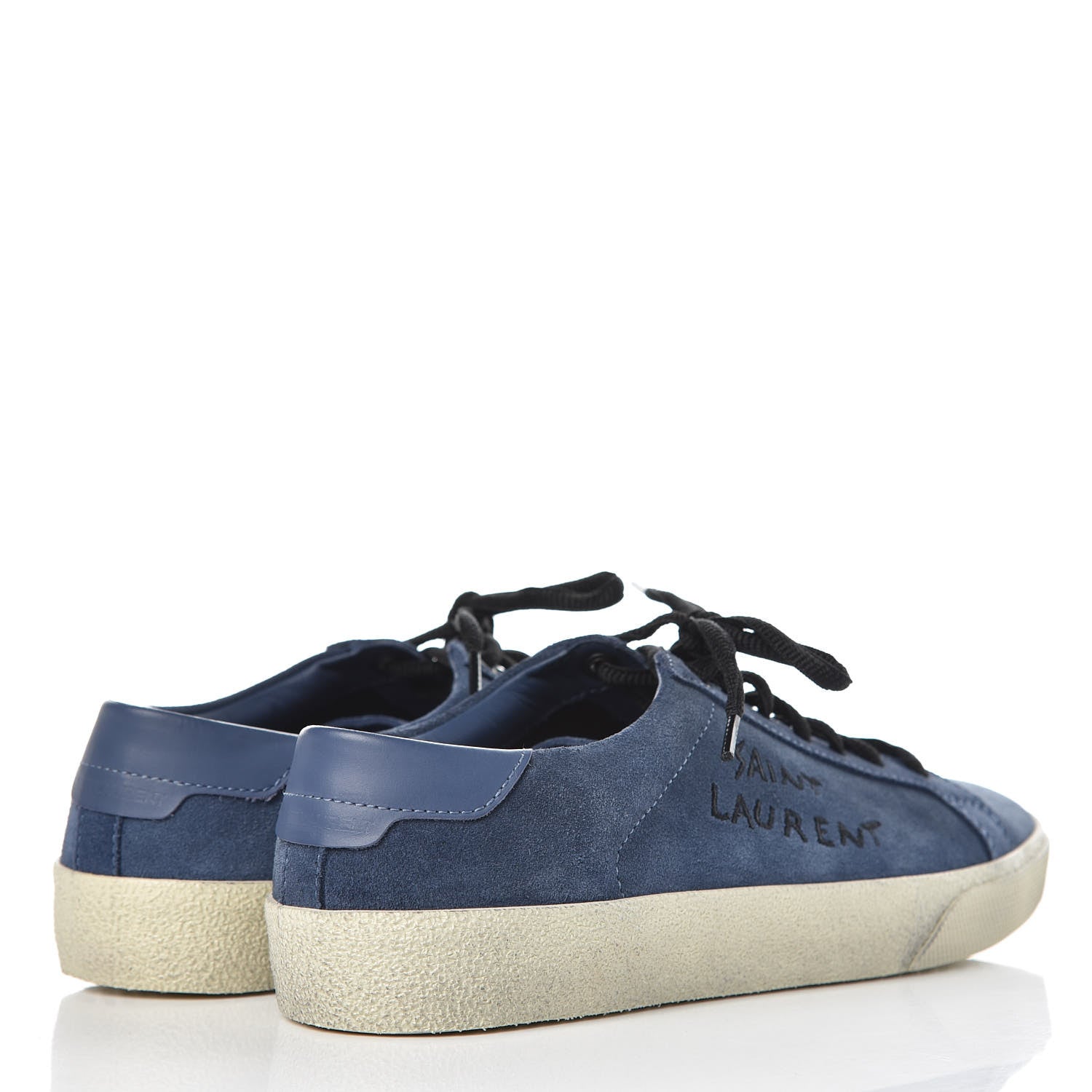 Saint Laurent Suede Womens Court Classic Sneakers 36.5 Denim 4 of 9